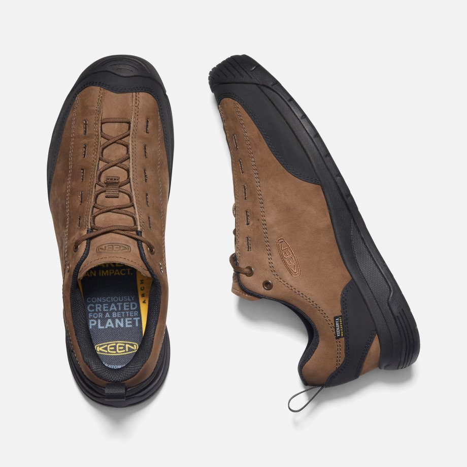 Tutu Menns Jasper Ii Vanntette Sneakers I Semsket Skinn Mørke Jordsort