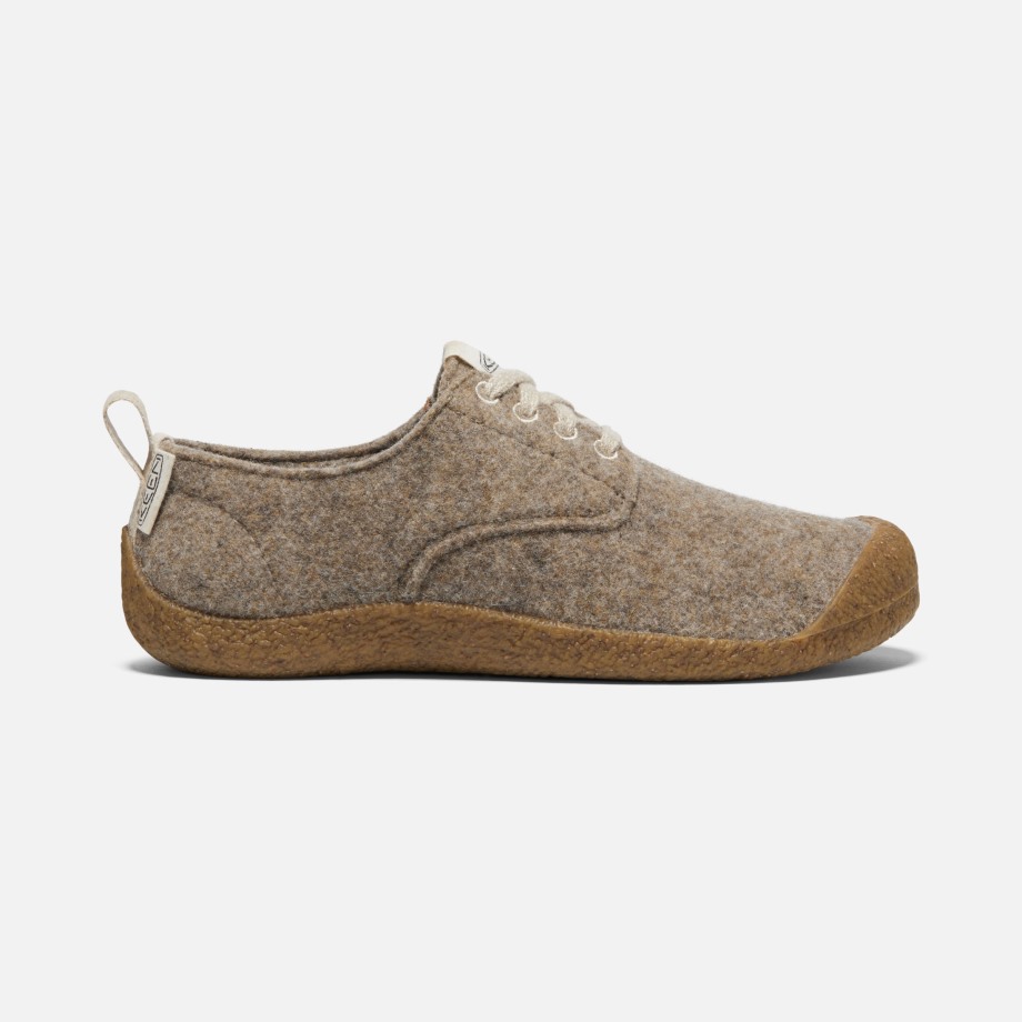 Taupe Filt-bjørk Dame Mosey Derby Sko Tutu